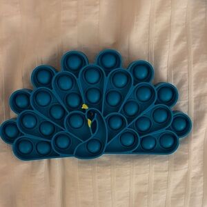 Peacock Shaped Blue Pop It Toy